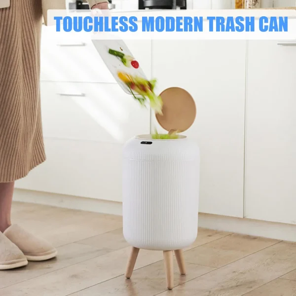 Automatic Trash Can with Lid,  Small Plastic Smart Trash Can, Motion Sensor Trash Can for Bedroom, Bathroom, Kitchen, Office - Image 6