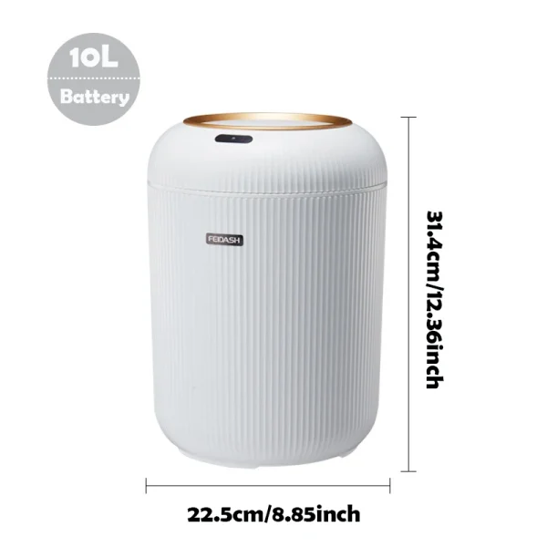 Automatic Trash Can with Lid,  Small Plastic Smart Trash Can, Motion Sensor Trash Can for Bedroom, Bathroom, Kitchen, Office - Image 7